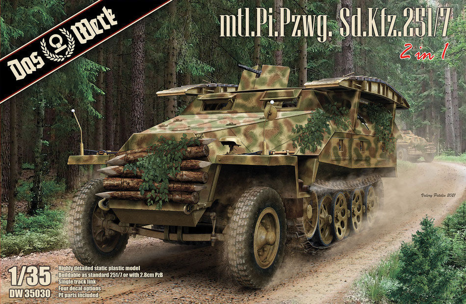 Das Werk 1/35 Mtl. Pi. Pzwg. Sd.Kfz. 251/7 Ausf. D Plastic Model Kit