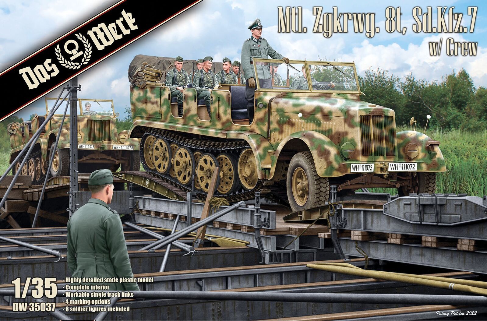 Das Werk 1/35 Mtl. Zgkrwg. 8t, Sd.Kfz. 7 w/ Crew Plastic Model Kit