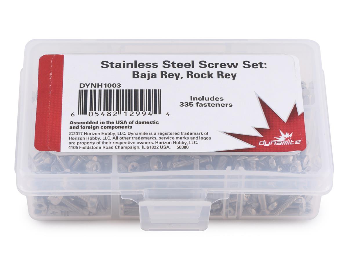 DYNH1003 Dynamite Stainless Steel Screw Set, Losi Baja Rey, Rock Rey DYNAMITE