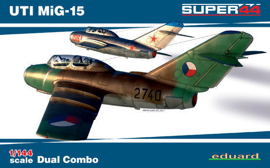 ED04444 Eduard 1/144 UTI MiG-15 Dual Combo Plastic Model Kit Eduard
