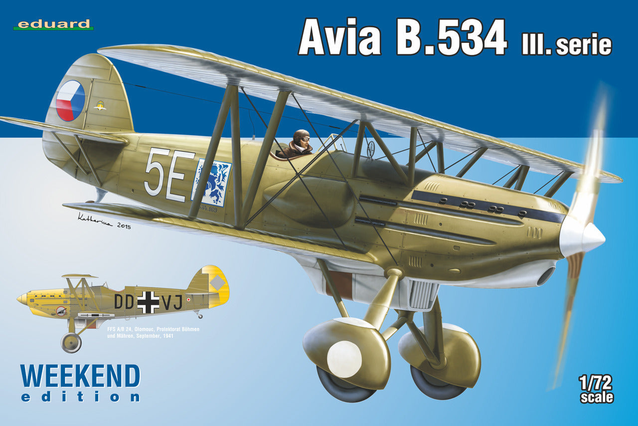 Eduard 1/72 Avia B.534 III. serie Plastic Model Kit ED07429