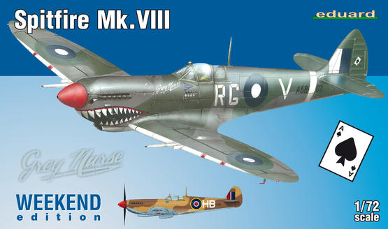 Eduard 1/72 Spitfire Mk.VIII Plastic Model Kit ED07442