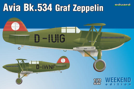 ED07445 Eduard 1/72 Avia Bk-534 Graf Zeppelin Plastic Model Kit Eduard