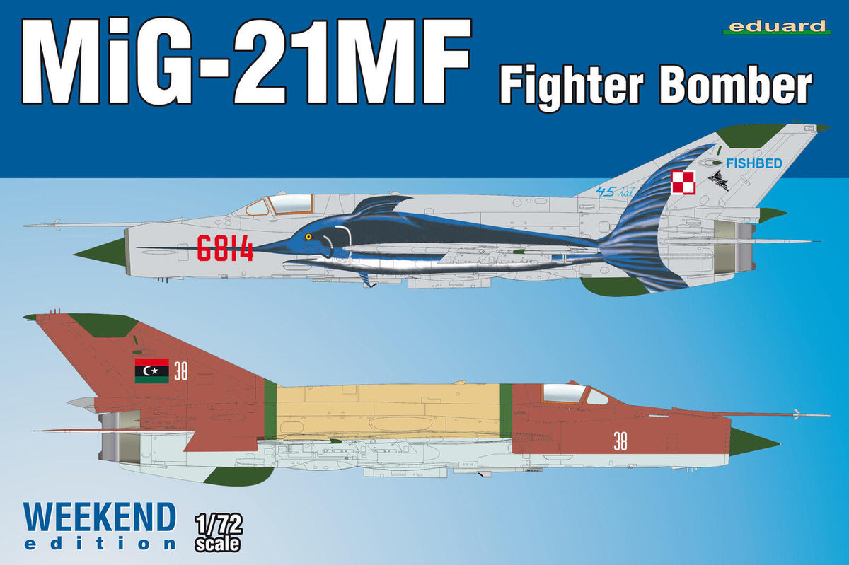 Eduard 1/72 MiG-21MF Fighter-Bomber Plastic Model Kit ED07451