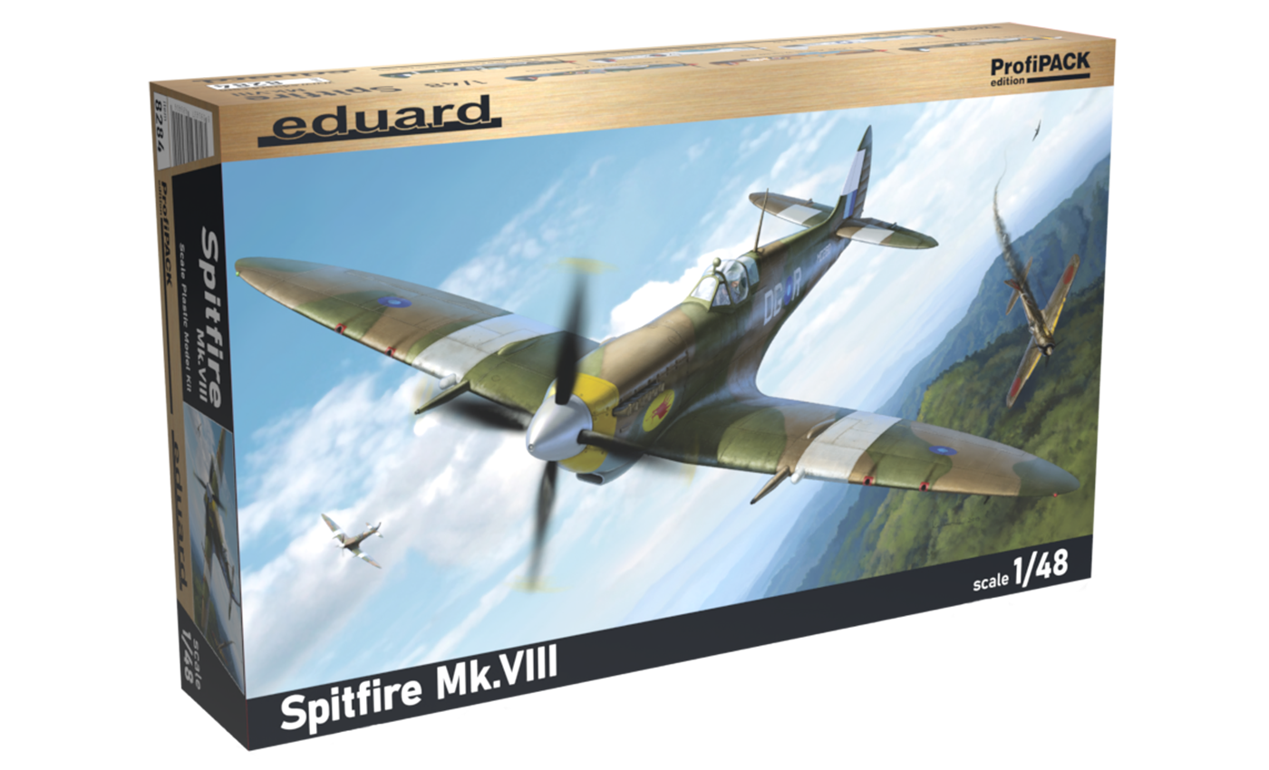 ED08284 Eduard 1/48 Spitfire Mk.VIII Profipack Plastic Model Kit. RAAF Decals Eduard