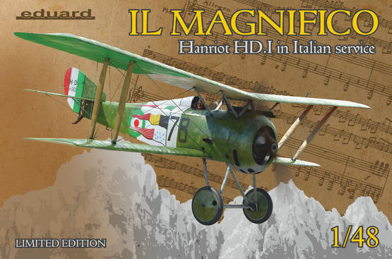 ED11139 Eduard 1/48 IL MAGNIFICO Hanriot HD.I in Italian service Limited edition Plastic Model Kit Eduard