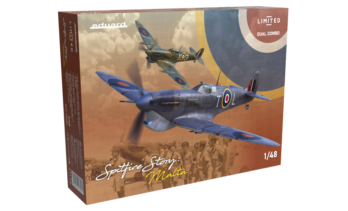 Eduard 1/48 Spitfire Story: Malta Dual Combo Plastic Model Kit ED11172