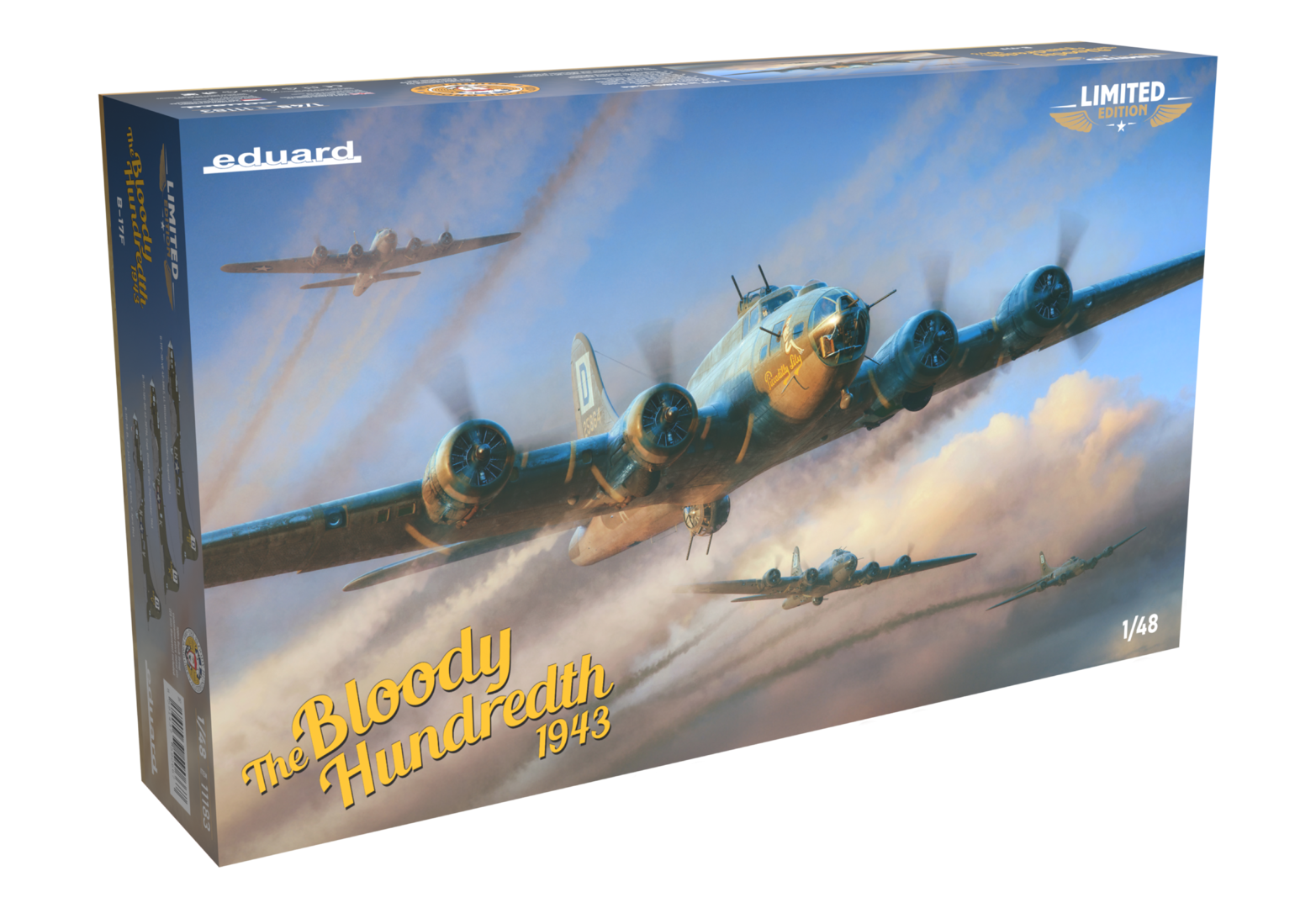 Eduard 1/48 "The Bloody Hundredth 1943 B-17F Flying Fortress Limited Edition Plastic Model Kit
