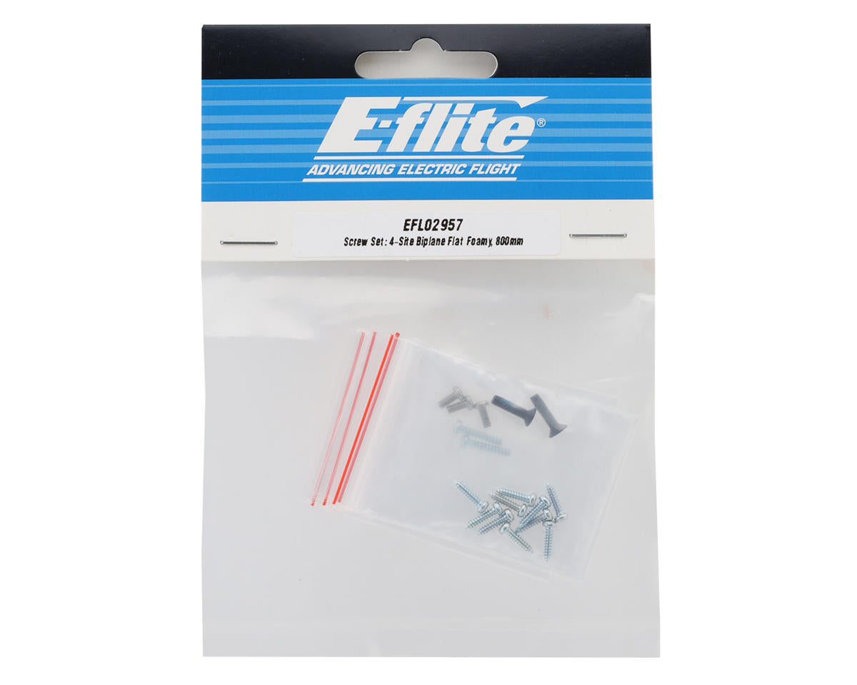 E-Flite Screw Set, 4-Site 3D Flat Foamy EFL02957