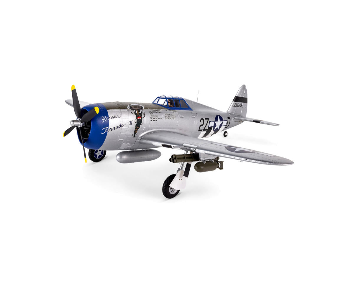 EFL08450 E-Flite P-47 Razorback 1.2m with Smart Technology, BNF Basic, EFL08450 E-FLITE