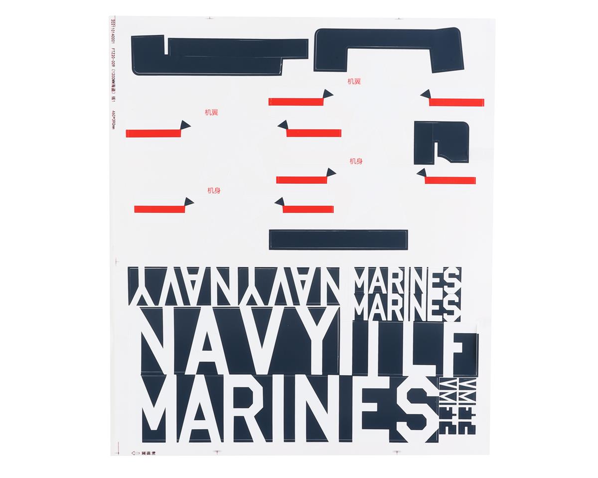 EFL18506 E-Flite Decal Sheet, F4U-4 Corsair 1.2m E-FLITE