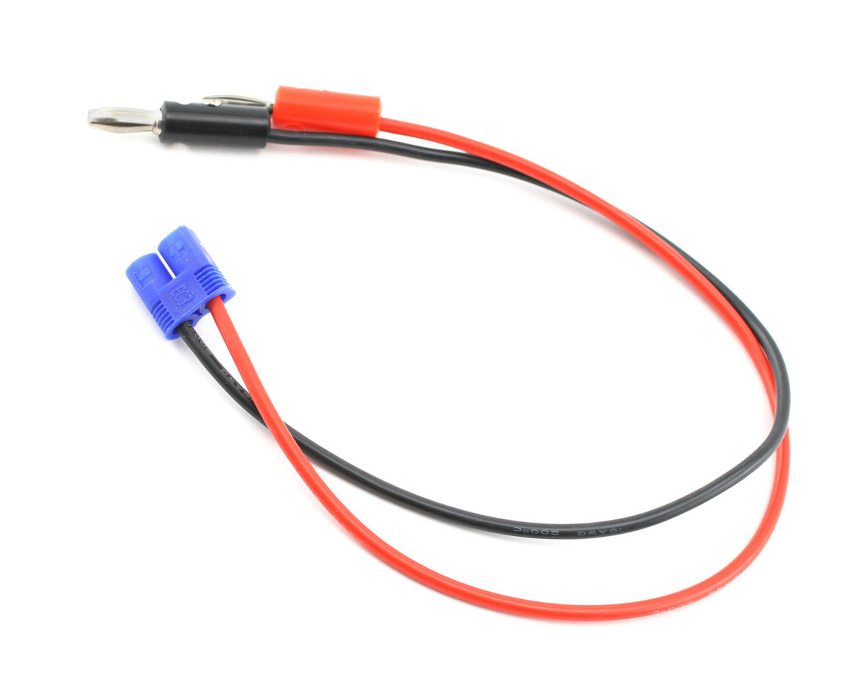 EFLAEC312 E-Flite EC3 Charge Lead with 12 inch wire and Jacks, 16 GA wire and EC3 male connector E-FLITE