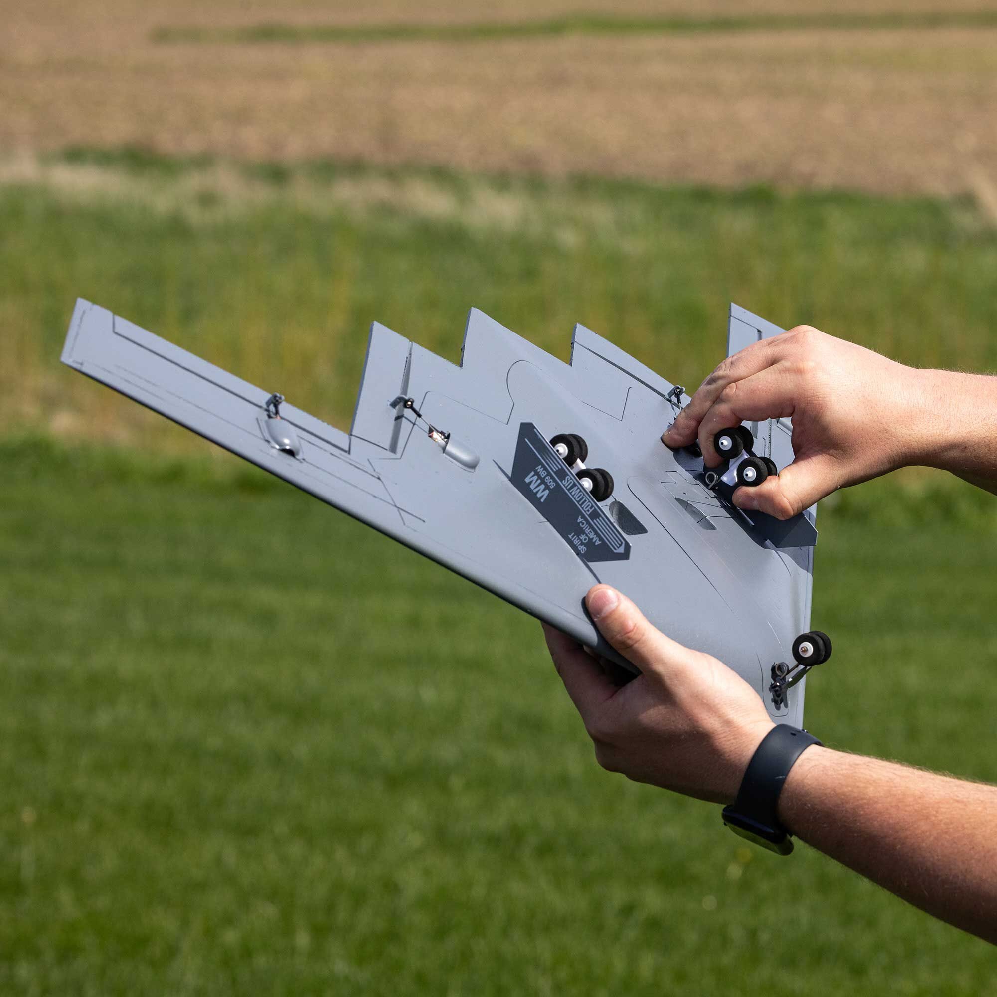 E-Flite Micro B-2 Spirit Twin 30mm EDF Jet, BNF Basic, EFLU09050 E-FLITE