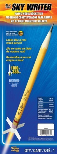 EST-1260 Estes No. 2 Estes Sky Writer Beginner Model Rocket Kit (18mm Standard Engine) Estes