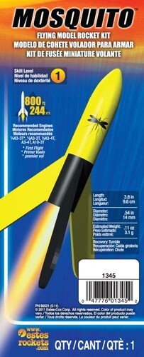 EST-1345 Estes Mosquito Intermediate Model Rocket Kit (13mm Mini Engine) Estes