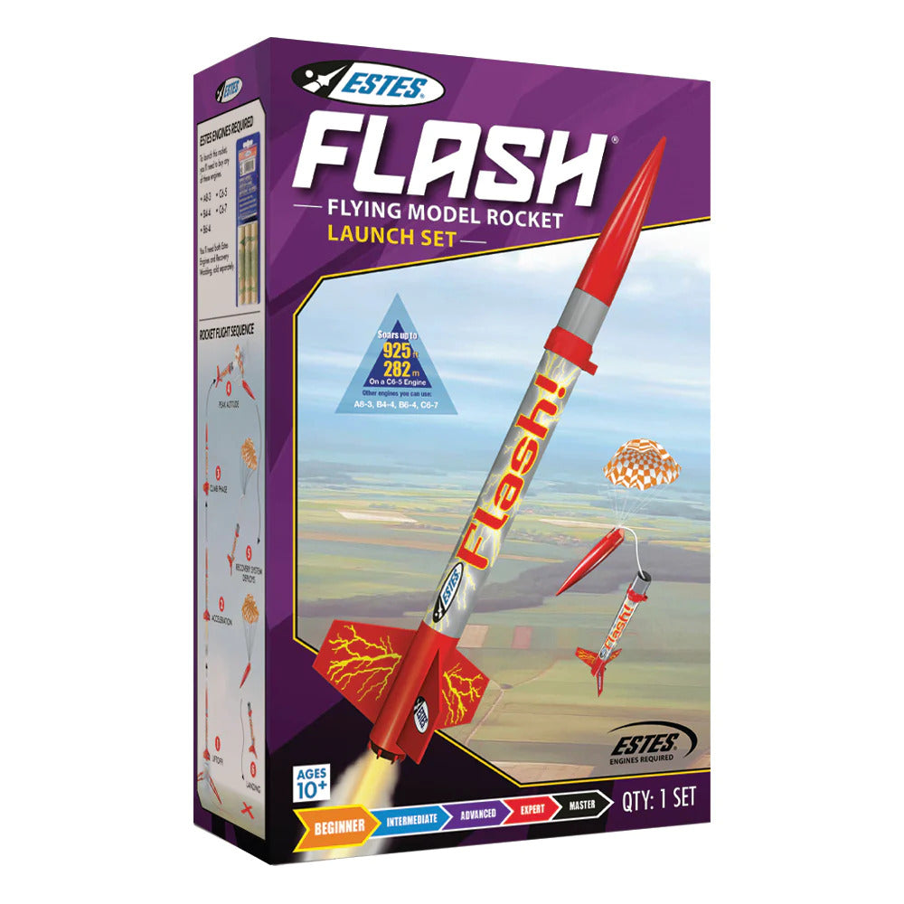 EST-1478X Estes Flash Beginner Model Rocket Launch Set Estes
