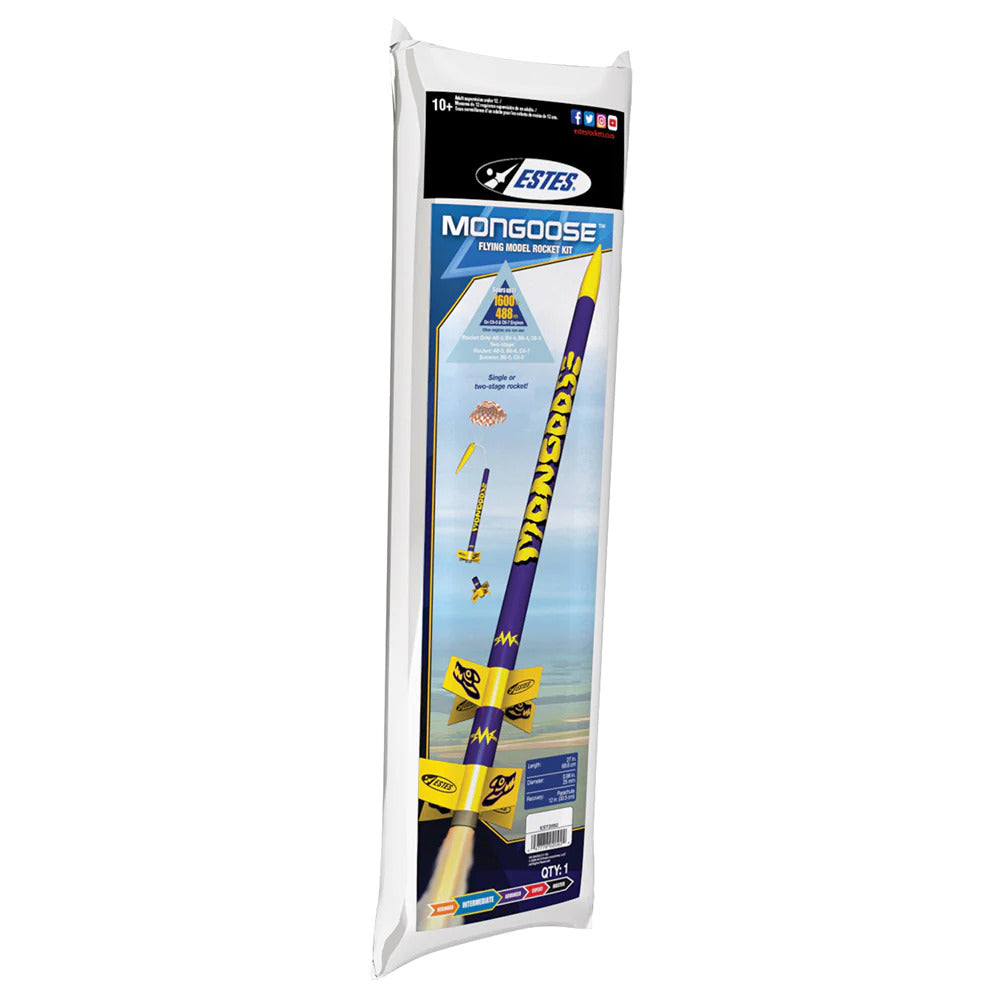 EST-2092 Estes Mongoose (2 stage) Intermediate Model Rocket Kit (18mm Standard Engine) Estes
