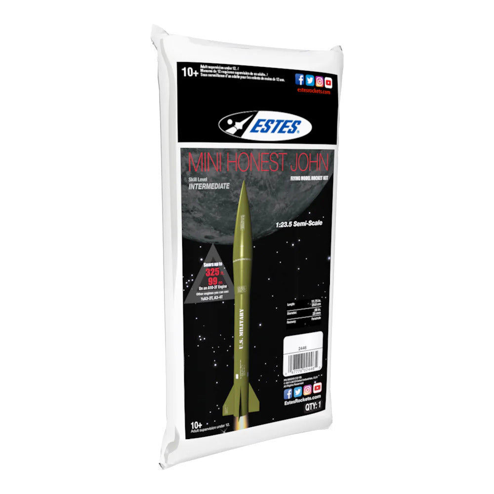 EST-2446 Estes Mini Honest John Intermediate Model Rocket Kit (13mm Mini Engine) Estes