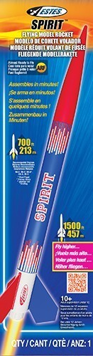 EST-2492 Estes Spirit (2) Beginner Model Rocket Kit (18mm Standard Engine) Estes