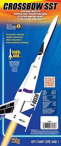 EST-7234 Estes Crossbow SST Advanced Model Rocket Kit (18mm Standard Engine) Estes
