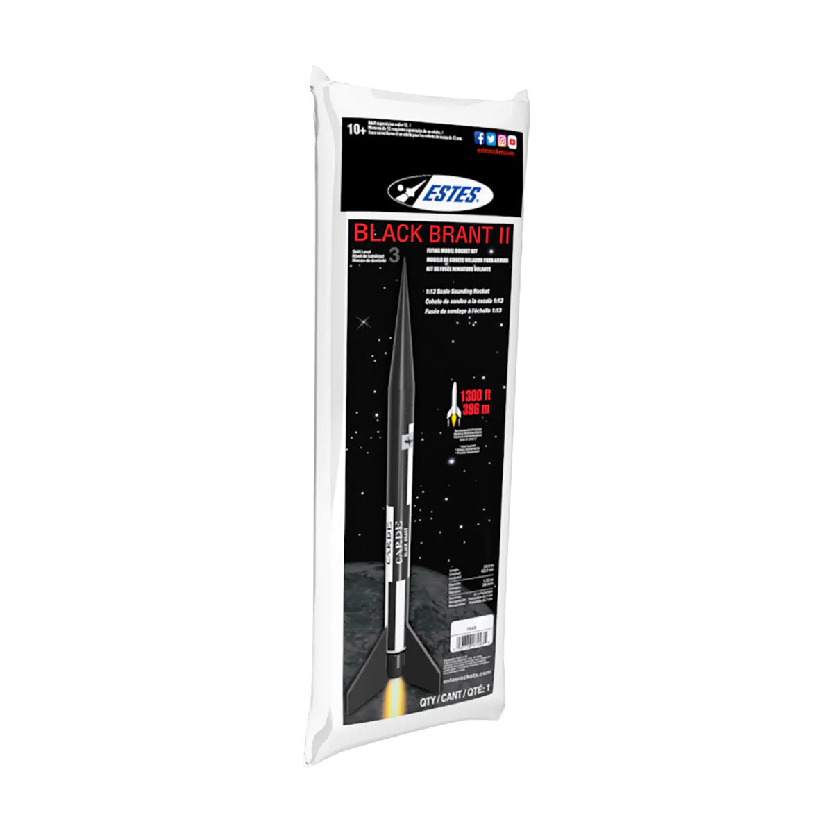 EST-7243 Estes Black Brant II (scale) Intermediate Model Rocket Kit (24mm Engine) Estes
