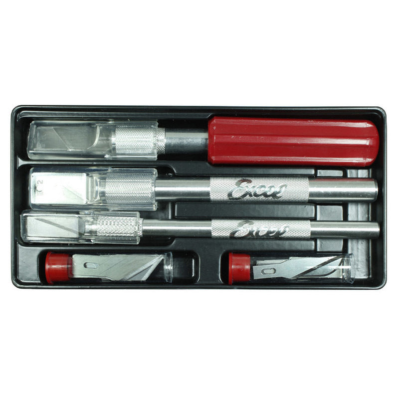 EXCEL 44082 HOBBY KNIFE SET - PLASTIC TRAY Excel