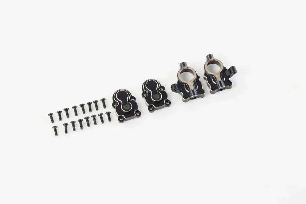 FMS FXC24 PORTAL AXLE COVER SET BLACK FMSC3137