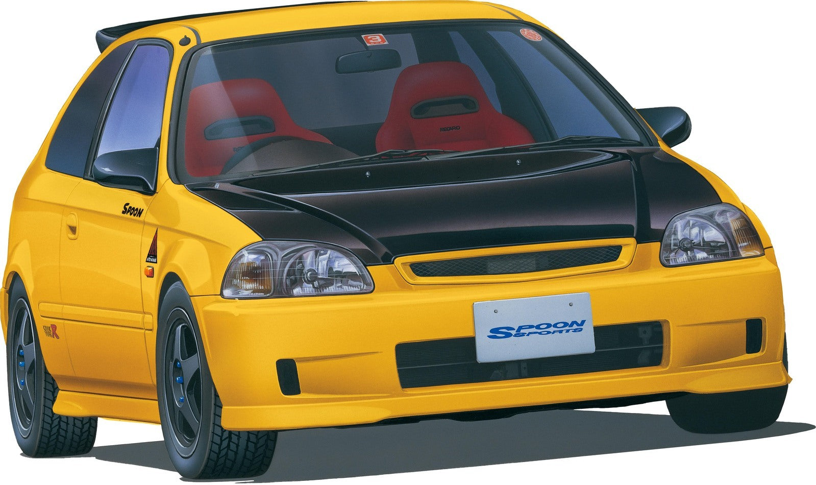 FUJ04635 Fujimi 1/24 Spoon Civic Type R (EK9) (ID-280) Plastic Model Kit Fujimi