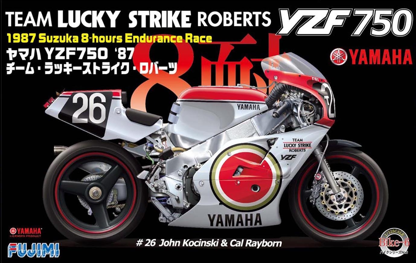 FUJ14136 Fujimi 1/12 YAMAHA YZF750 LUCKY STRIKE ROBERTS (Bike-No6) Plastic Model Kit Fujimi