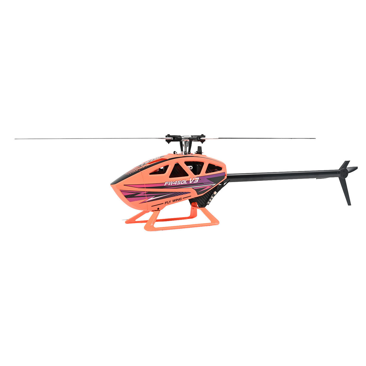 Flywing FW450L V3 3D GPS 6Ch RC Helicopter - Orange FW-FW450L-ORANGE
