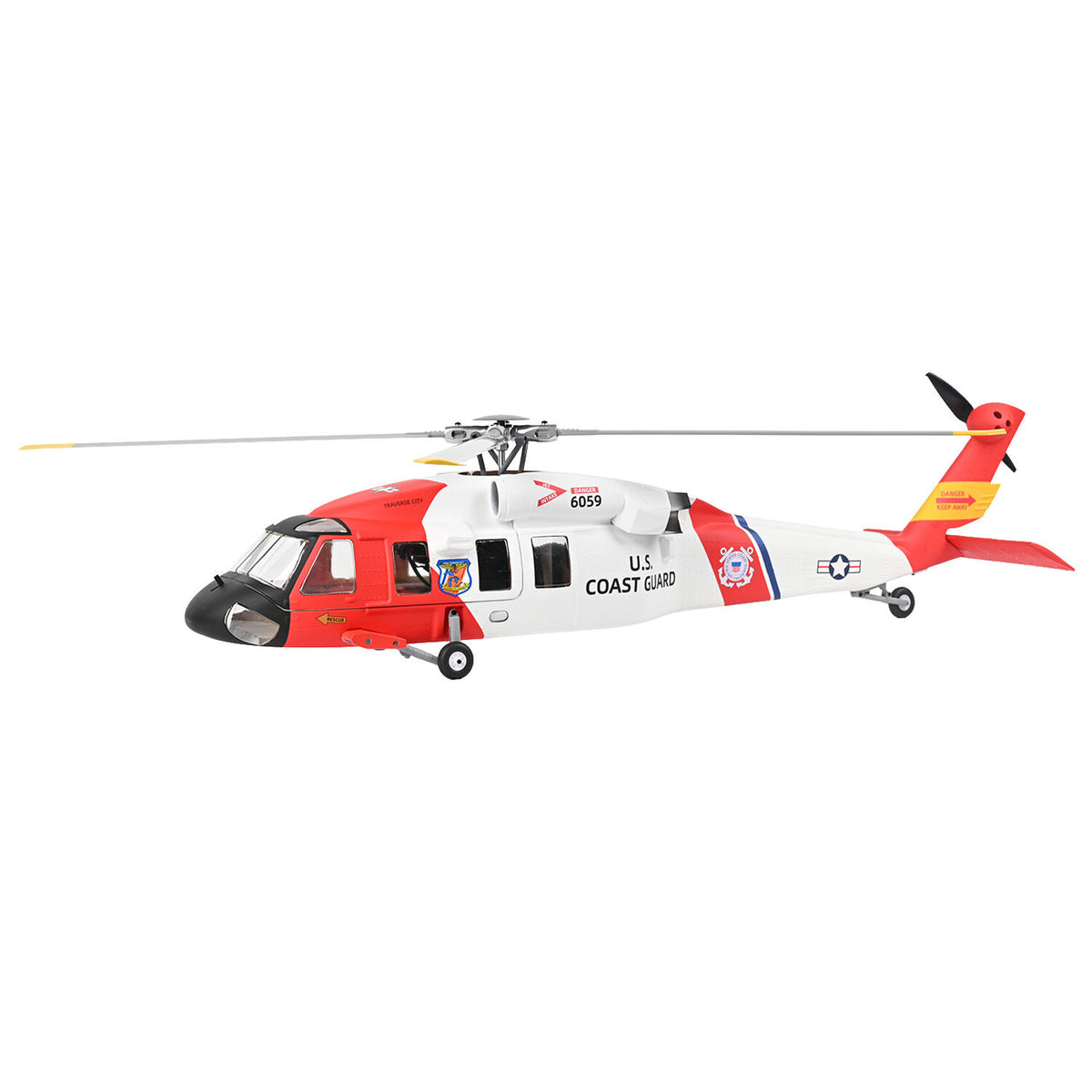 Flywing MH-60T Jayhawk GPS 10Ch RC Helicopter - Red & White RTF FW-MH-60T