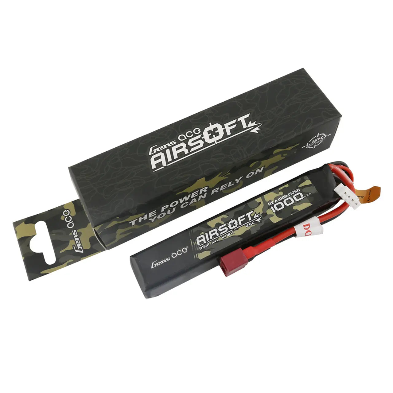 Gens Ace 3S Airsoft 1000mAh 11.1V 25C Soft Case LiPo Battery (Deans) Gens Ace