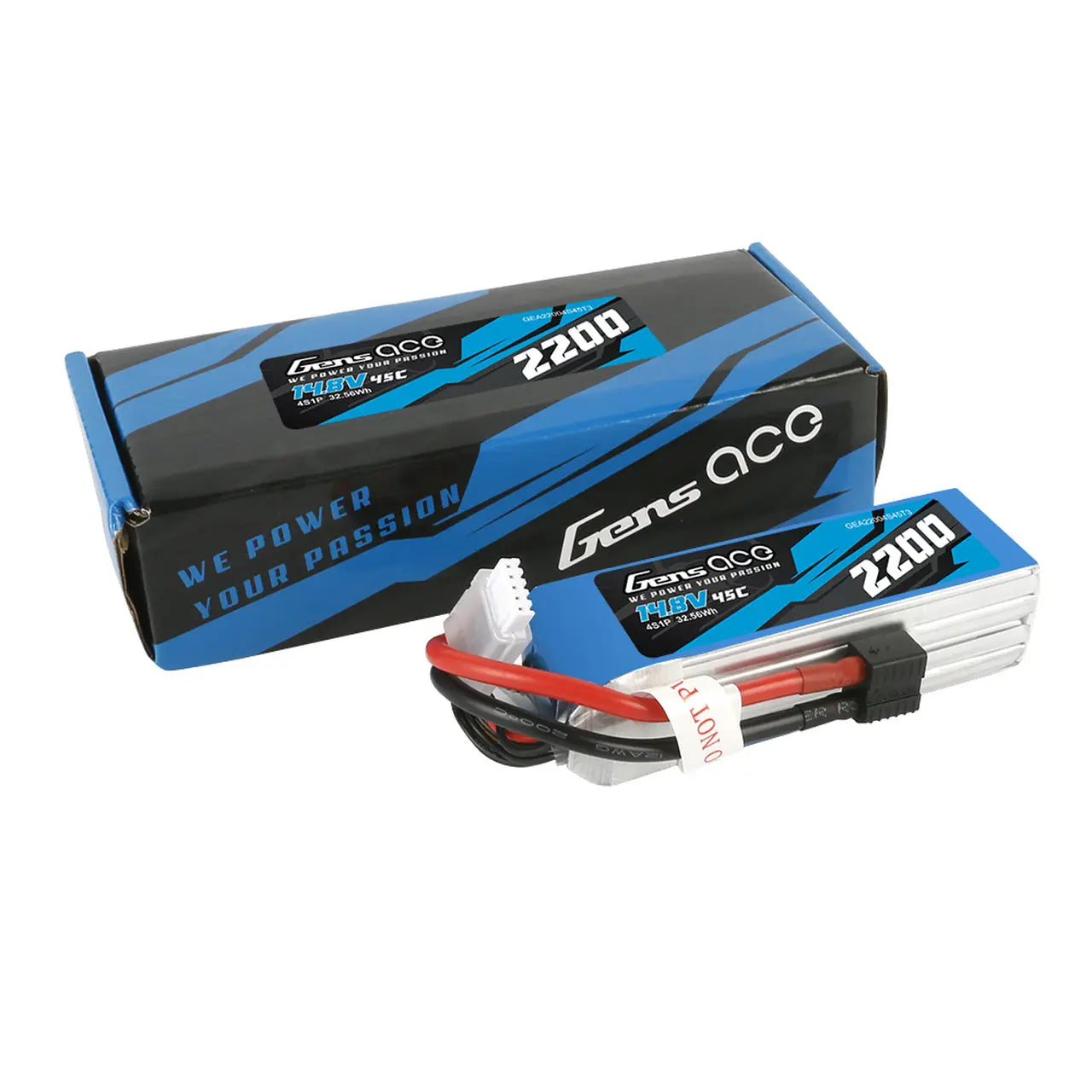 Gens Ace 4S 2200mAh 14.8V 45C Soft Case LiPo Battery (1TO3) Gens Ace