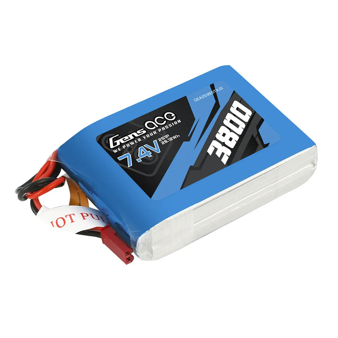 Gens Ace 2S 3800mAh 7.4V TX Soft Case LiPo Battery (JST) Gens Ace