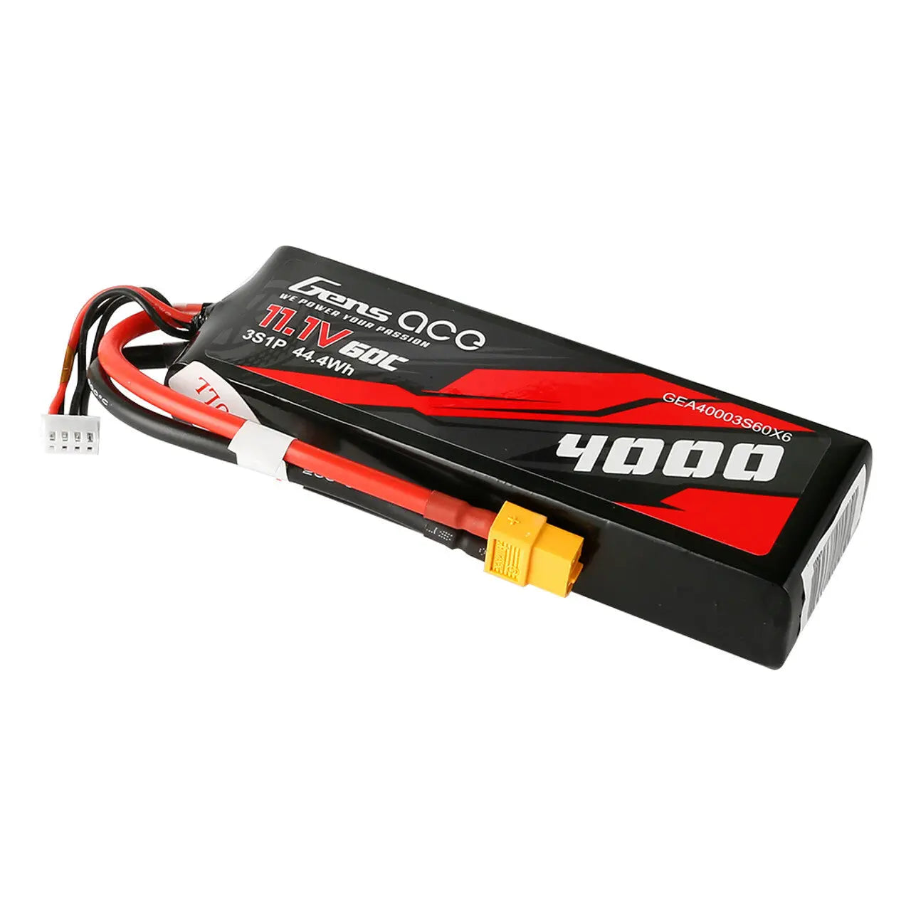 Gens Ace 3S 4000mAh 11.1V 60C Soft Case LiPo Battery (XT60) Gens Ace