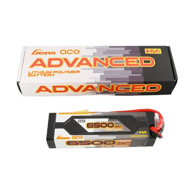 Gens Ace 3S Advanced 6500mAh 11.1V 100C Hardcase Lipo Battery (EC5) Gens Ace