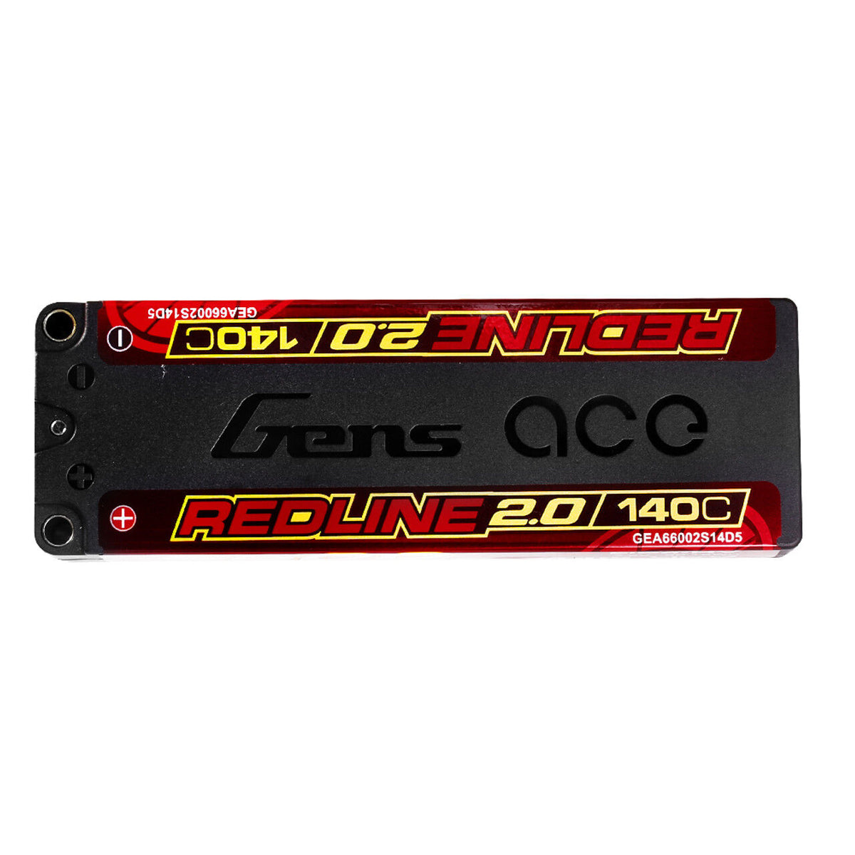 Gens Ace 2S Redline 2.0 6600mAh 140C 7.6V Hardcase Lipo Battery (5.0mm Bullet) GEA66002S14D5