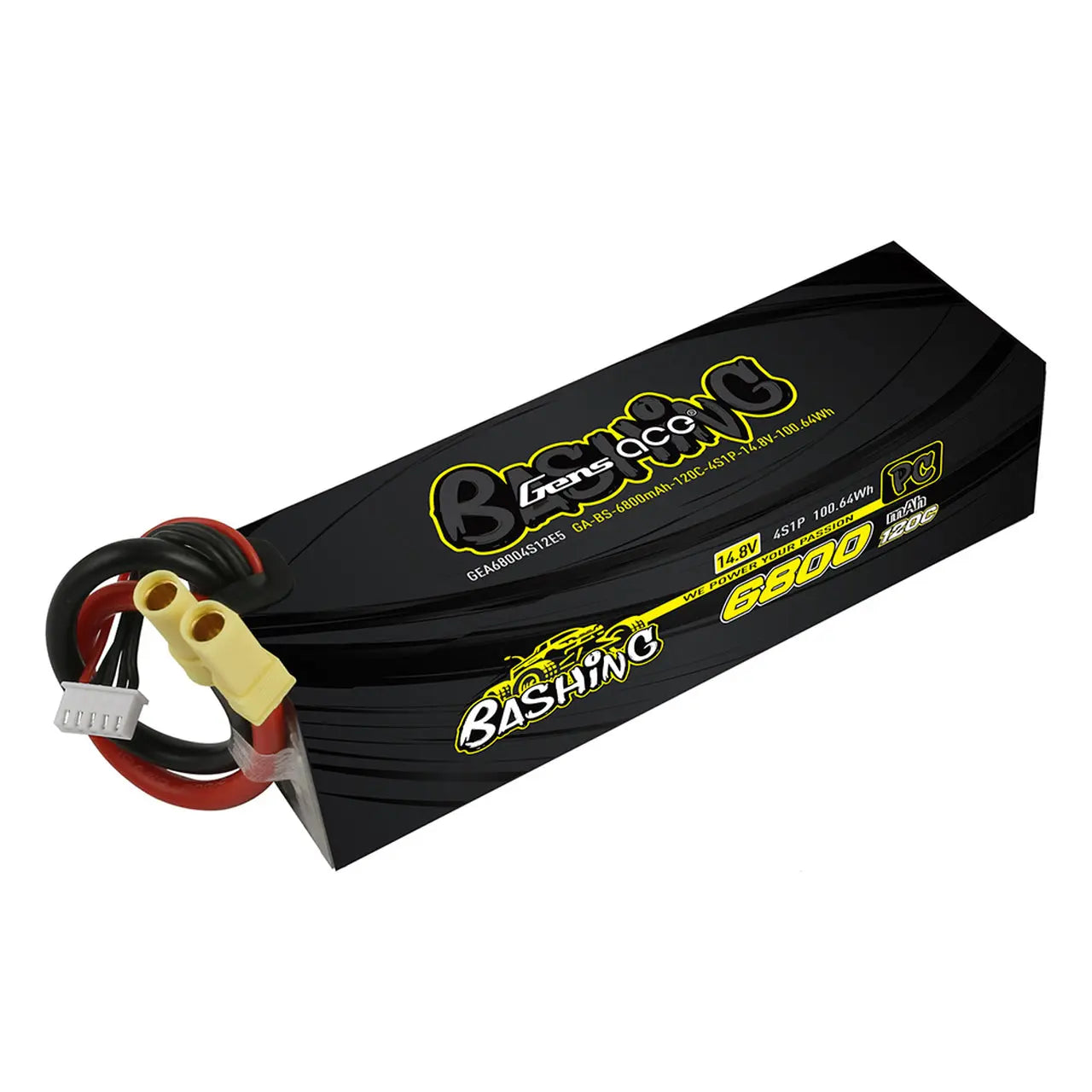 Gens Ace 4S Bashing 6800mAh 14.8V 120C Hard Case LiPo Battery (EC5) Gens Ace