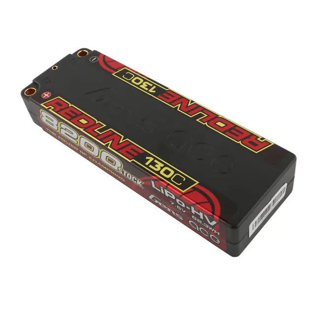 Gens Ace 2S Redline 8200mAh 7.6V 130C Hardcase/5mm bullet HV LiPo Battery (5.0mm Bullet) Gens Ace