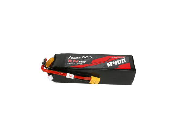 Gens Ace 3S 8400mAh 11.1V 60C Soft Case LiPo Battery (XT60)