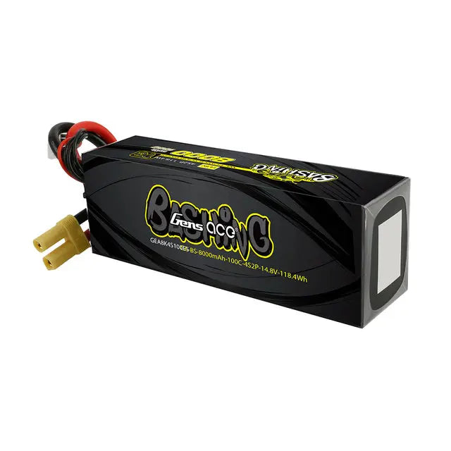 Gens Ace 4S Bashing 8000mAh 14.8V 100C Hardcase/Hardwired LiPo Battery (EC5) Gens Ace