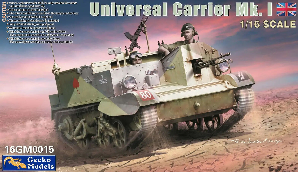 Gecko 1/16 Universal Carrier Mk.I Plastic Model Kit GM16015
