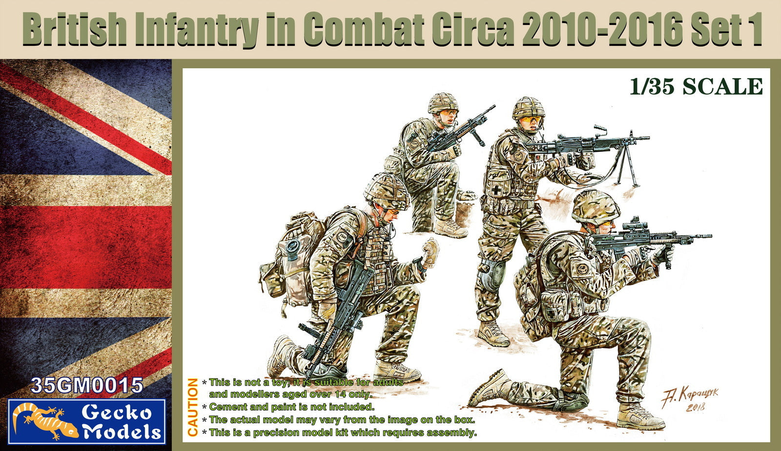 GM35015 Gecko 1/35 British Infantry In Combat Circa 2010~2016 Set 1 Plastic Model Kit Gecko