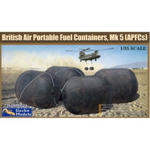 GM35021 Gecko 1/35 British 500 Gallon Collapsible Drop Drum Bladder Set Plastic Model Kit Gecko