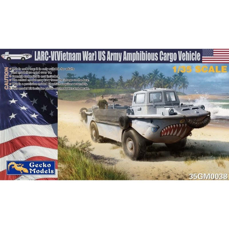GM35038 Gecko 1/35 LARC-V (Vietnam War) US Army Amphibious Cargo Vehicle Plastic Model Kit Gecko
