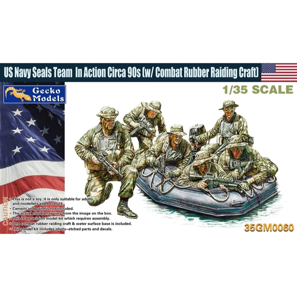 GM35060 Gecko 1/35 US Navy Seals Team In Action Plastic Model Kit Gecko