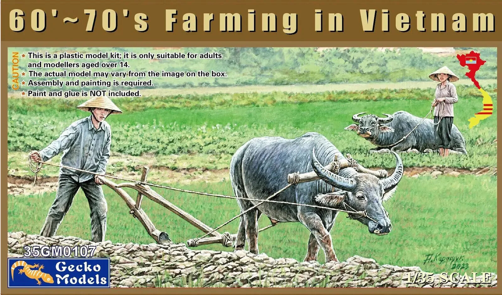 Gecko 1/35 60'~70's Farming in Vietnam Plastic Model Kit