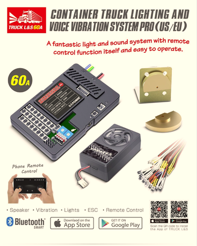 GT-TRUCKLIGHTVOICE-60AMP GT Power Container truck light & voice vibration system 60 AMP Bluetooth GT Power
