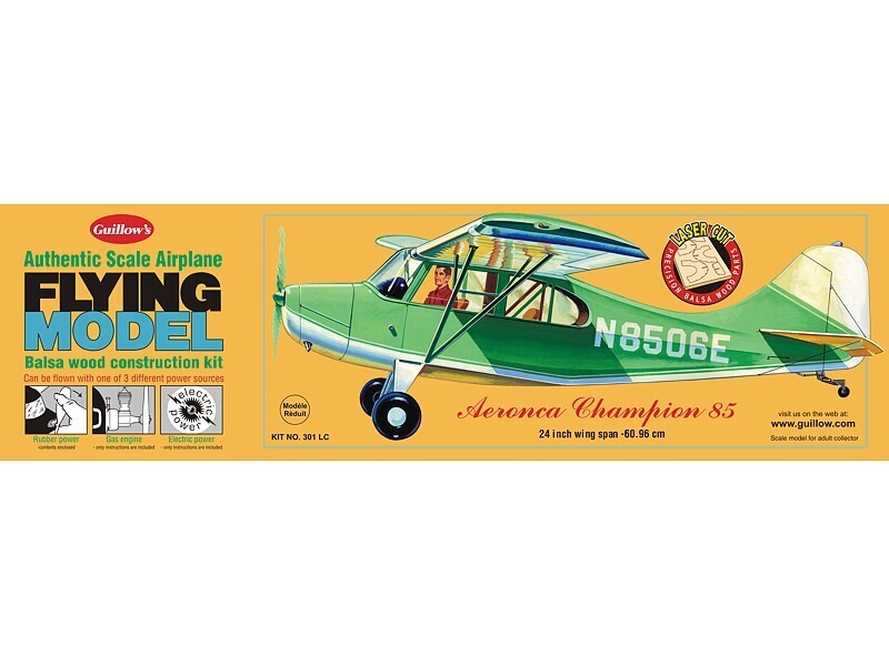 GUI-301LC Guillow's Aeronca - Laser Cut Balsa Plane Model Kit Guillows
