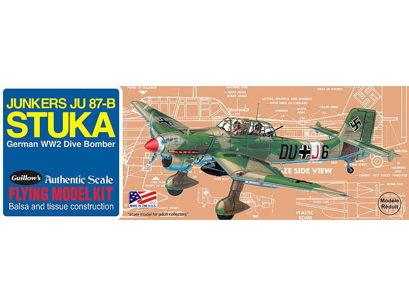 GUI-508 Guillow's Stuka Balsa Plane Model Kit Guillows